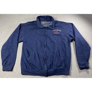 Teemax Size L Full Zip LAS VEGAS KNOCKOUT  Jacket Unisex WITH POCKETS NAVY
